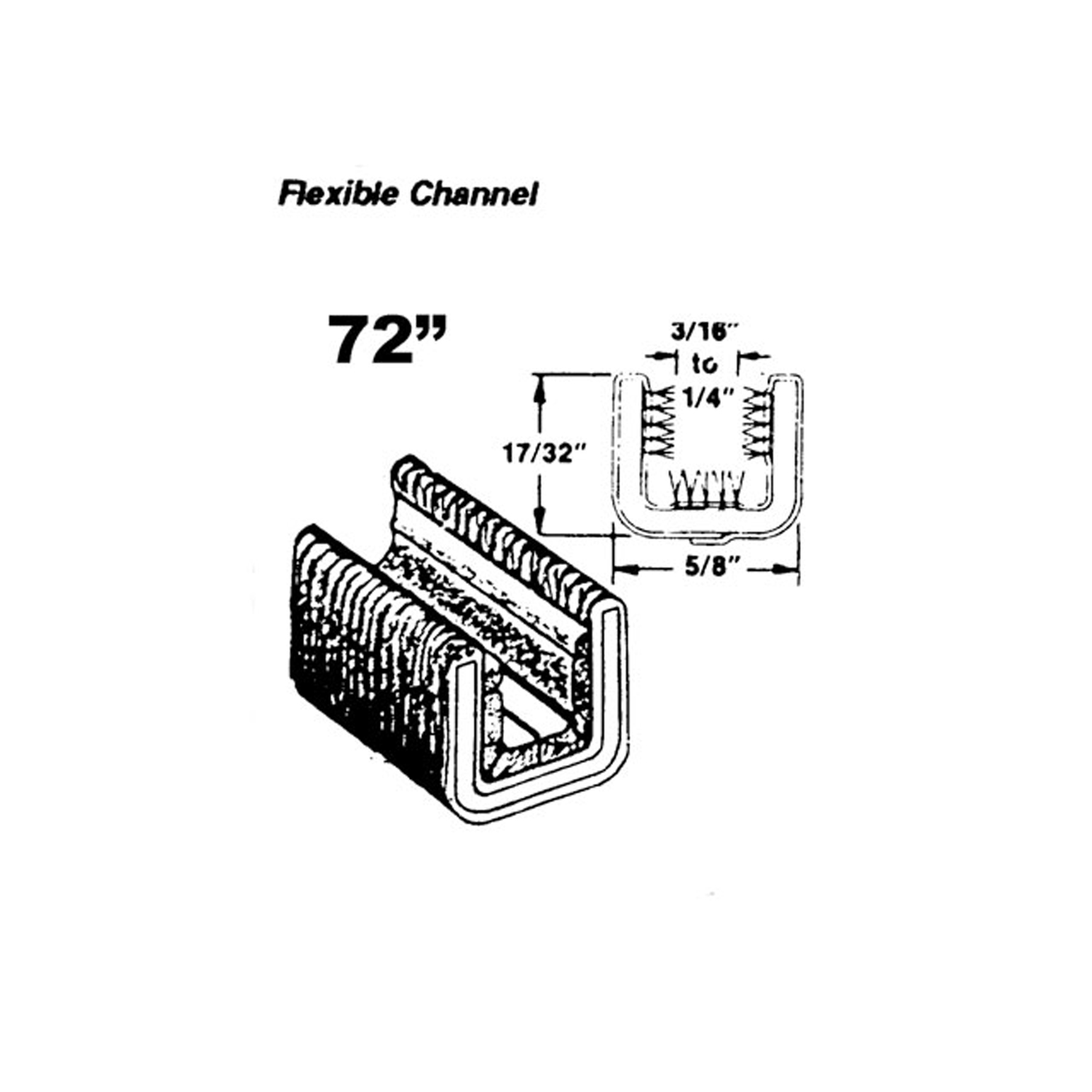 1950 Chevrolet Truck Flexible glass-run channel-WC 26-72
