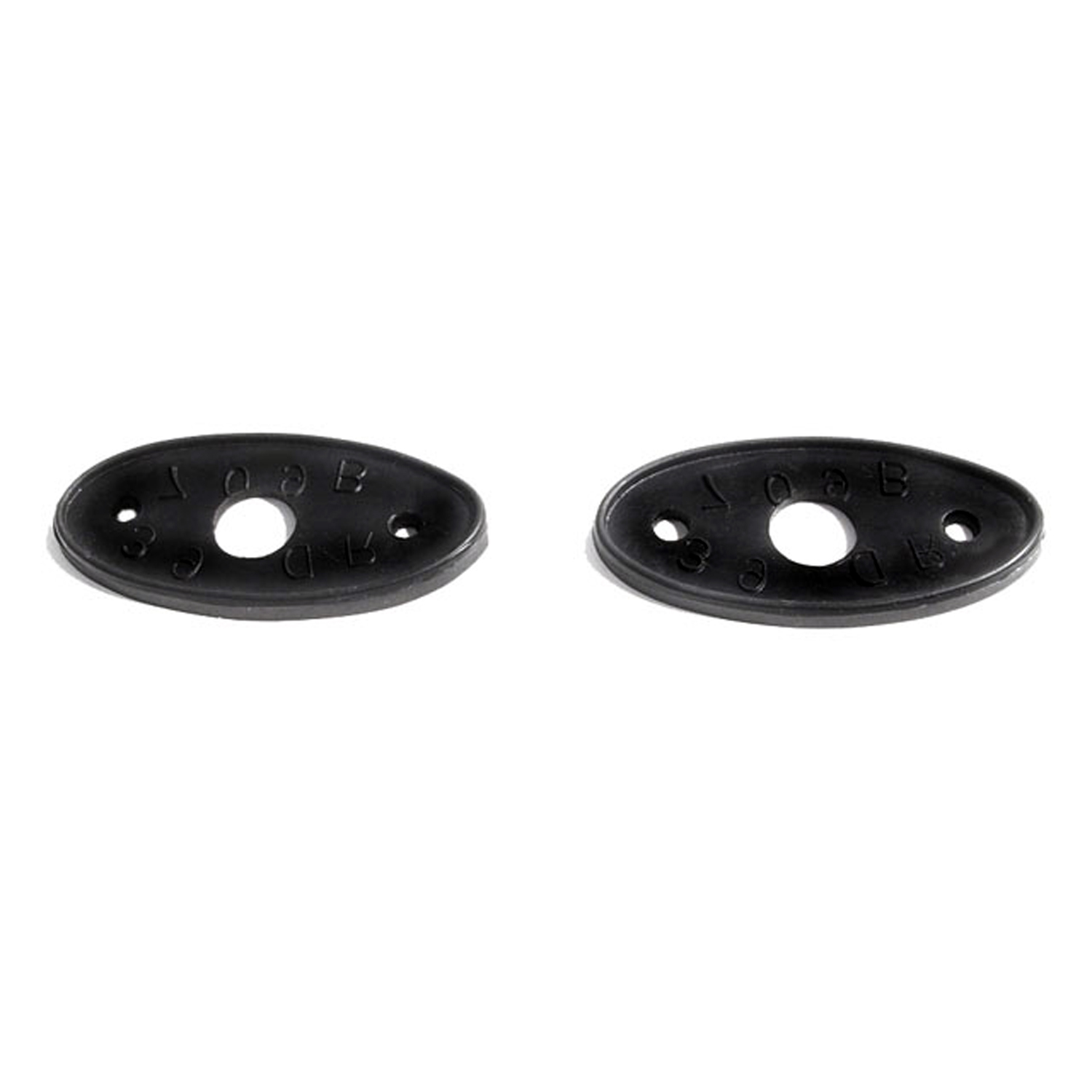 1939 Ford Deluxe Door Handle Pads.  1-1/4 wide X 2-3/8 long.  Pair-MP 709-B
