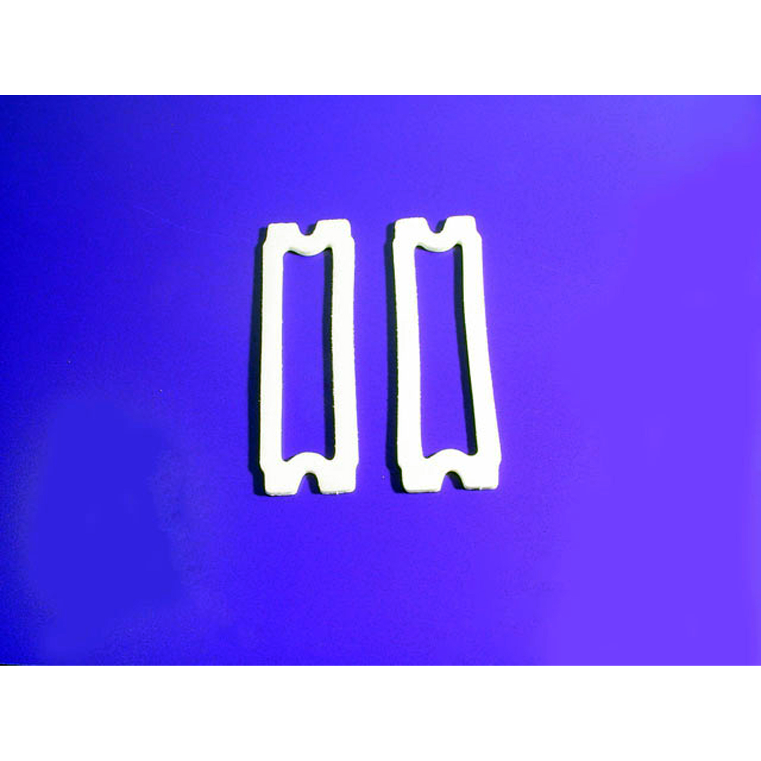 1966 Chevrolet Chevelle Park Light Lens Gaskets.  Made of white sponge.  Pair-LG 2003-101