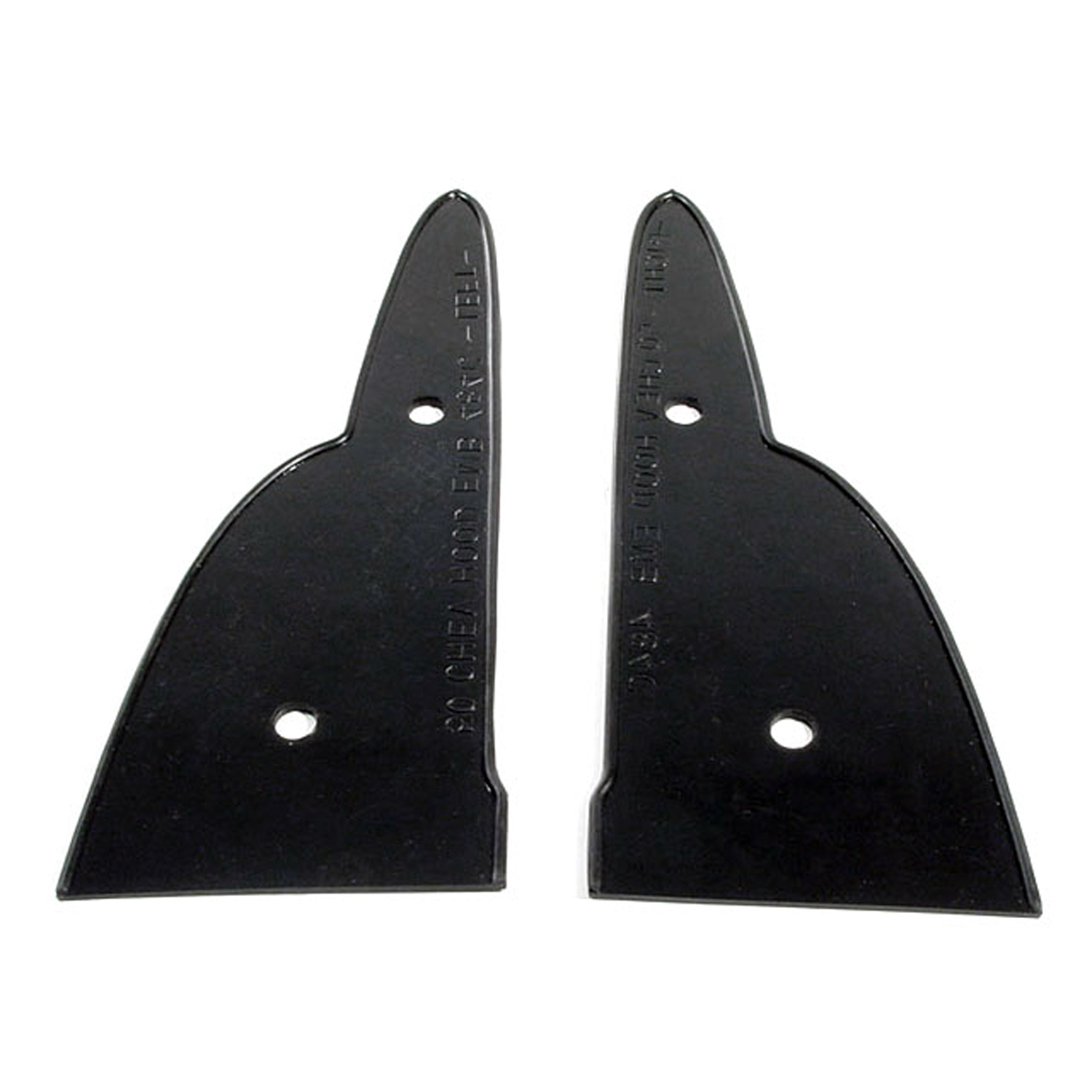 1950 Chevrolet Styleline Special Hood emblem pad. Single item comprises two pieces. 3-1/8 in-MP 484-C