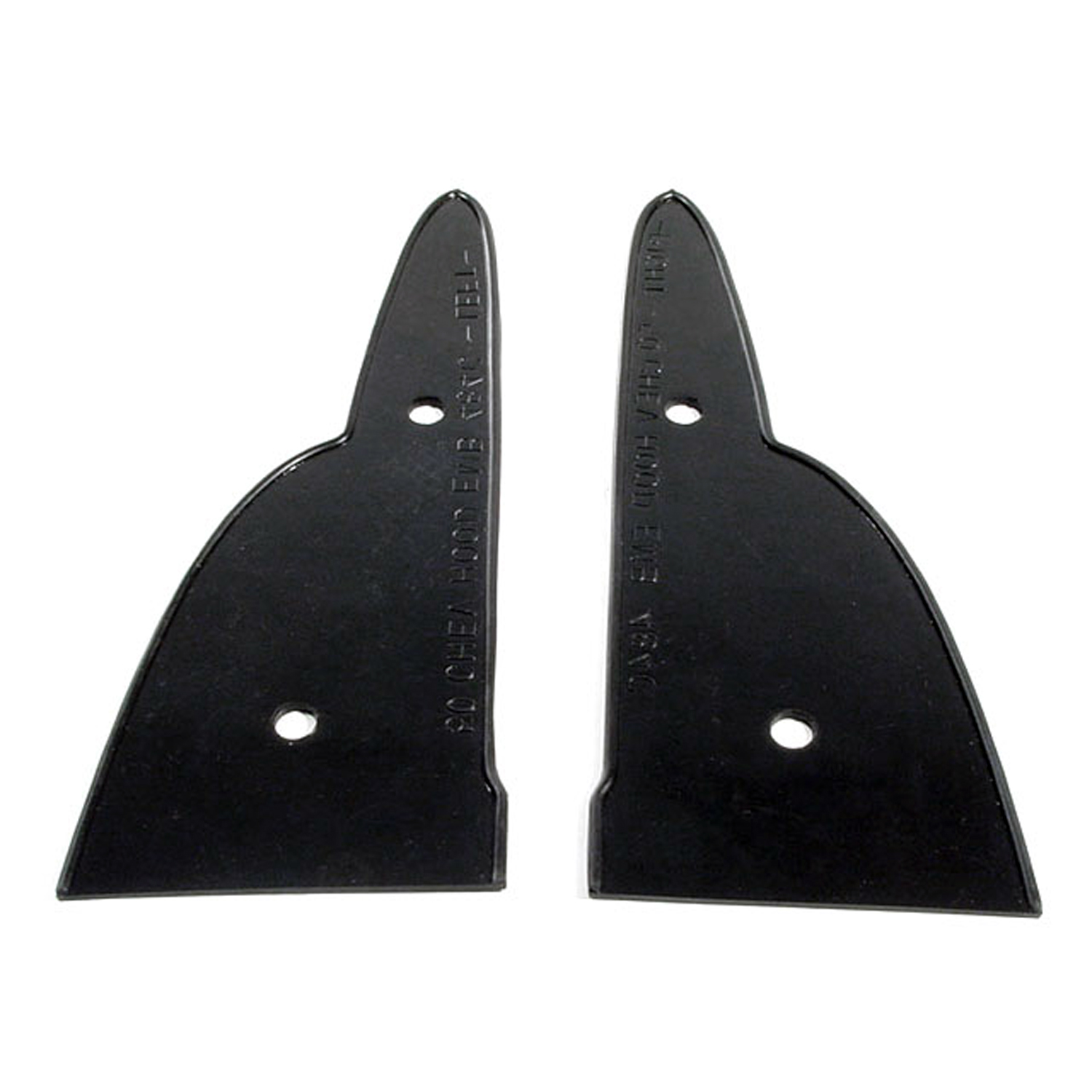 1950 Chevrolet Fleetline Hood emblem pad. Single item comprises two pieces. 3-1/8 in-MP 484-C