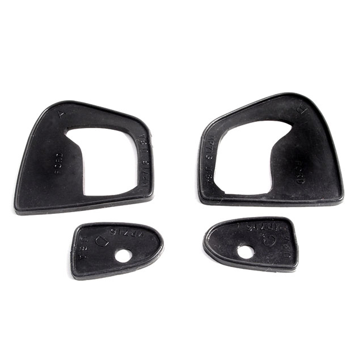 1955 Ford Courier Sedan Delivery Door Handle Pads.  2-1/2 long  1-1/2 long.  Set RL-MP 716