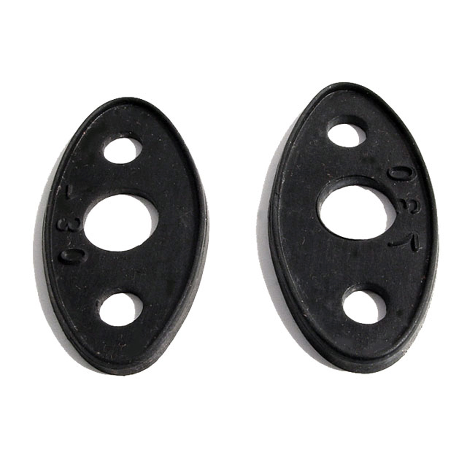 1935 Ford Model 48 Door Handle Pads.  1-3/8 wide X 2-5/8 long.  Pair-MP 730