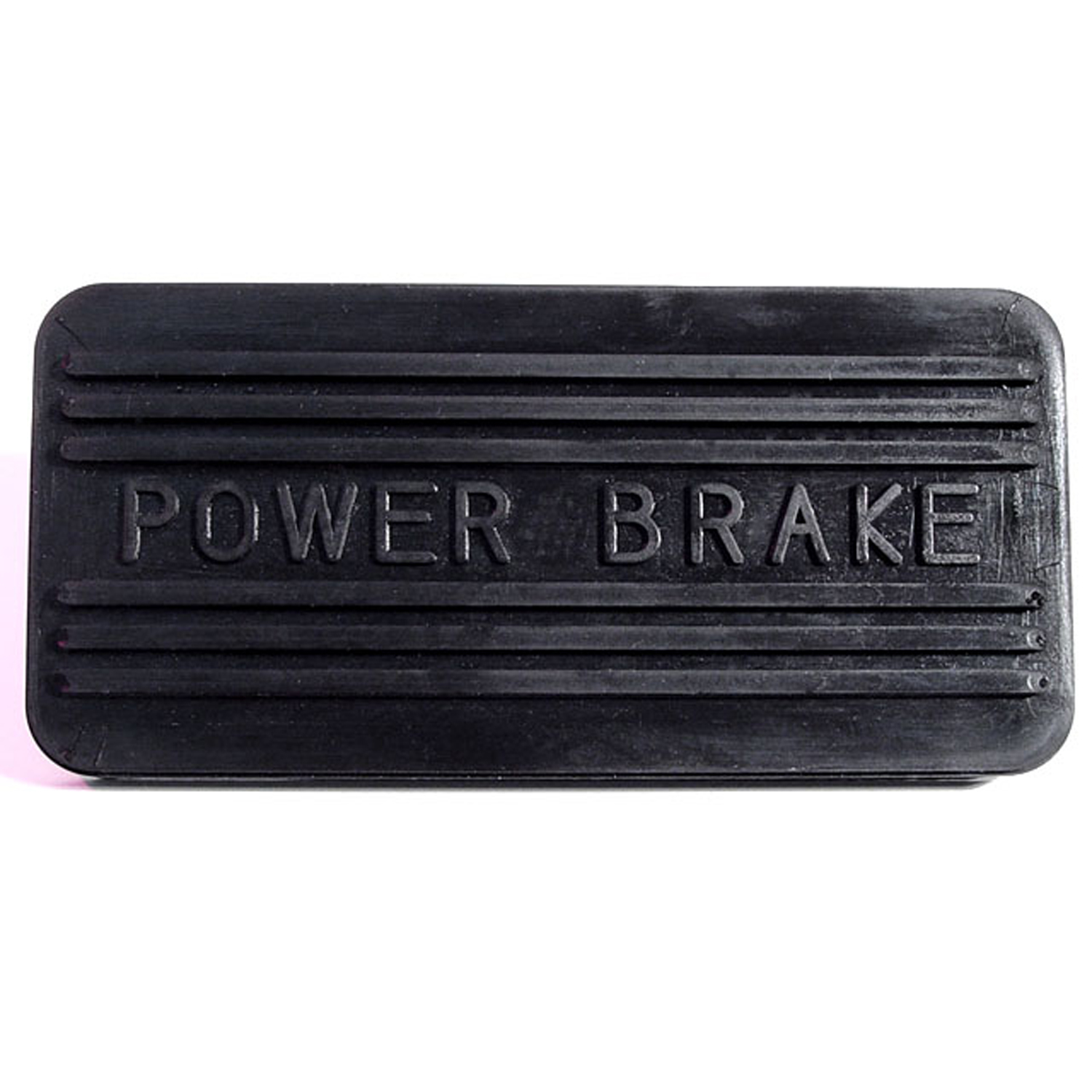 1958 Buick Roadmaster Power Brake Pedal Pad, Black.  Lettered Power Brake-CB 83-C