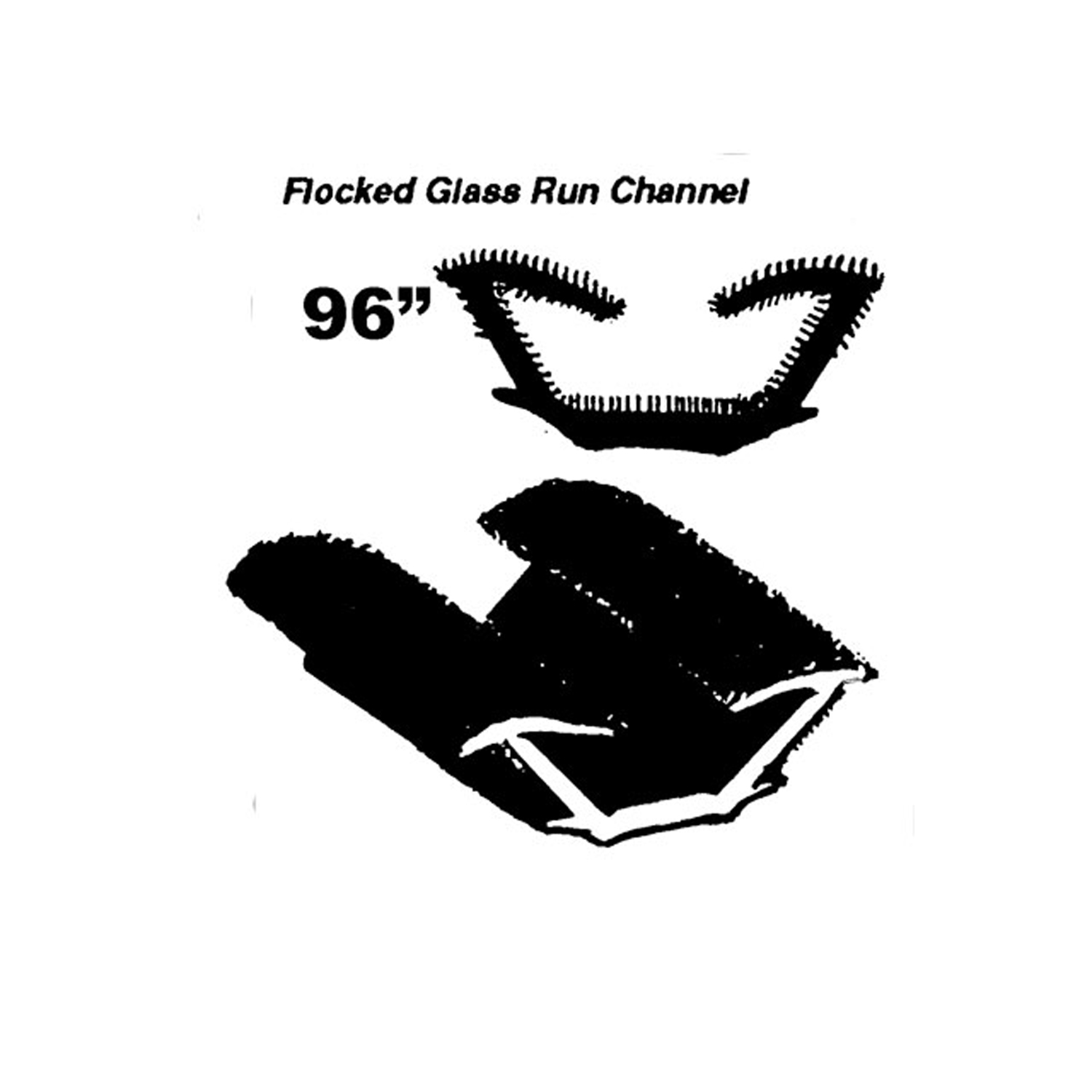 1967 GMC K25/K2500 Pickup Flocked Glass Run Channel-WC 33-96