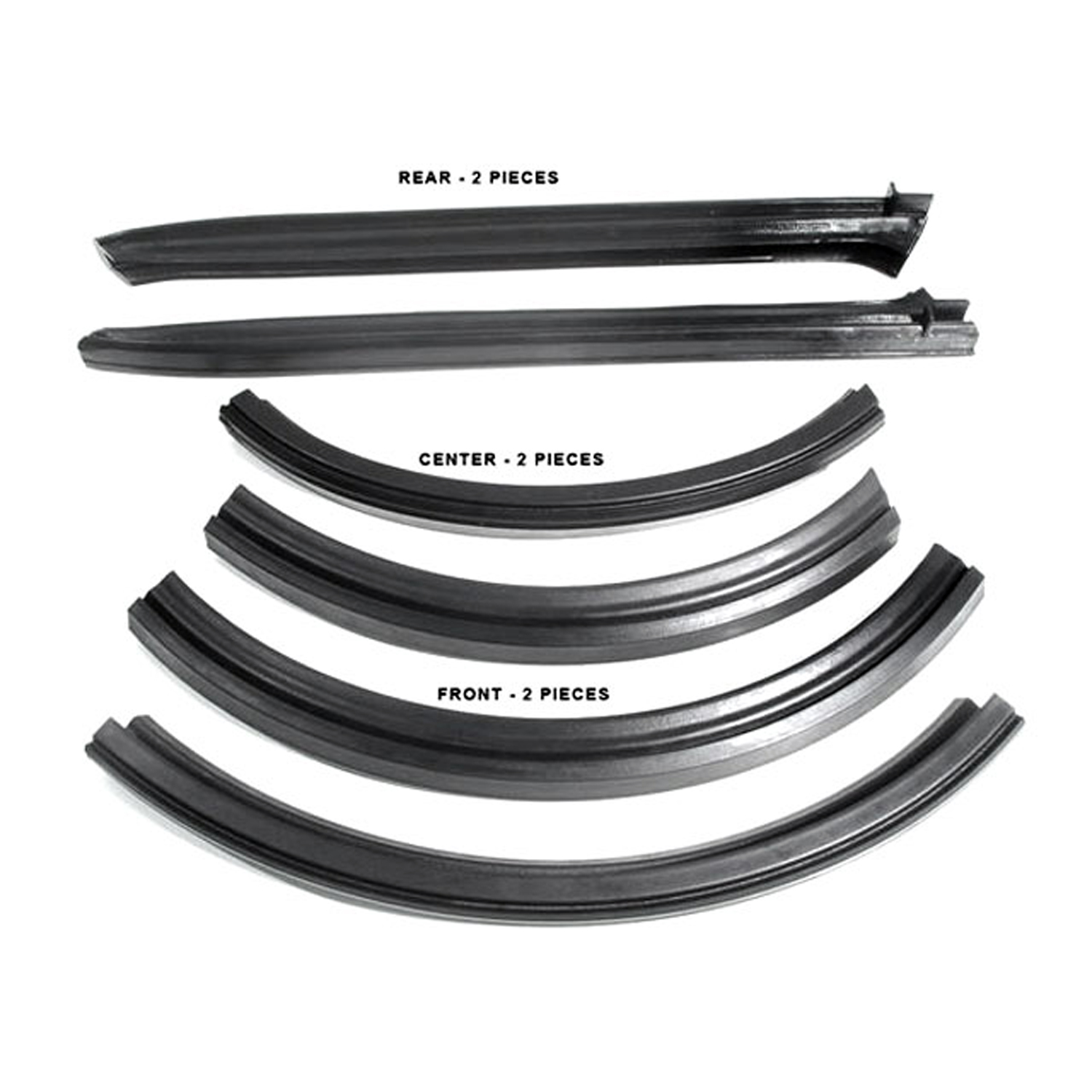 1962 Dodge Polara Convertible Roof Rail Seals-RR 4500-B