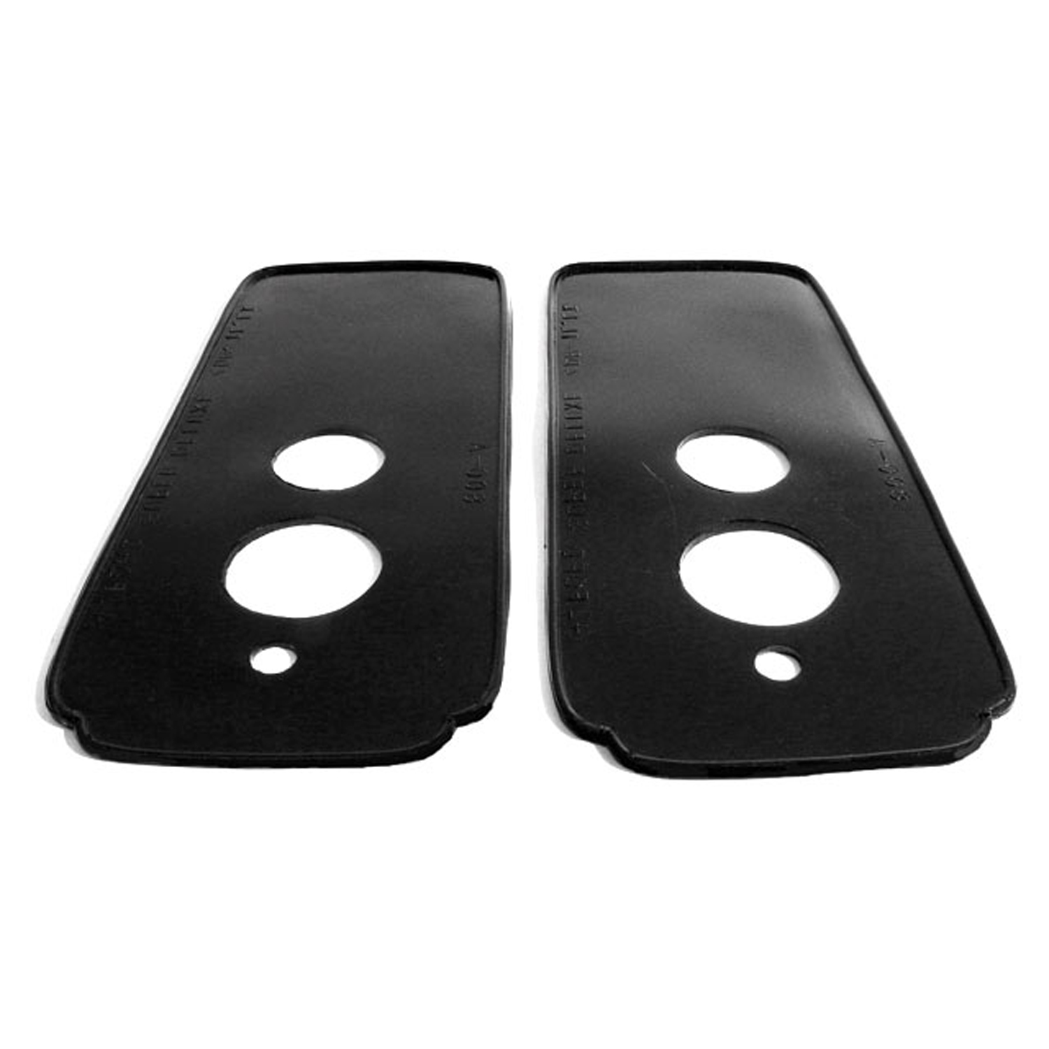 1942 Ford Super Deluxe Tail-light Pads.  4-1/8 wide X 9-1/2 long.  Pair-MP 800-A
