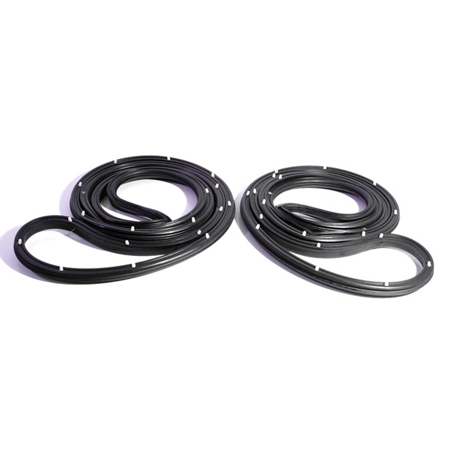 1966 Buick Sportwagon Rear Molded Door Seals with Clips.  For 4-door station wagon-LM 12-QC