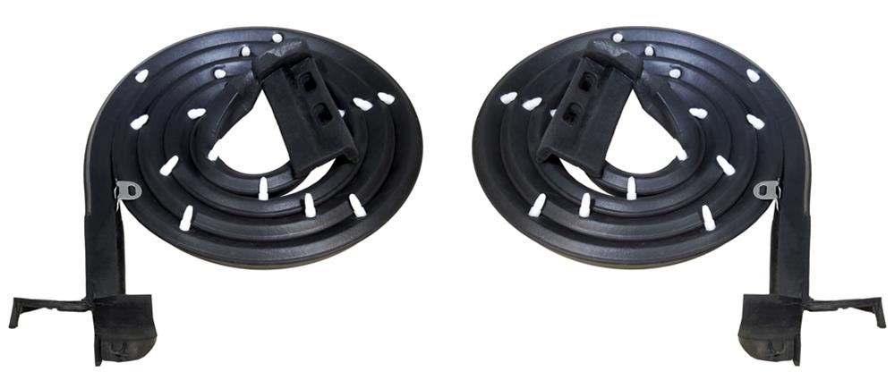 1961 Chevrolet Impala Rear Molded Door Seals with Clips.  For 4-Hardtop Only, Pair-LM 21-L/R