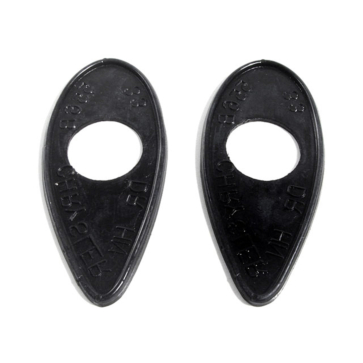 1935 Chrysler Imperial Airflow Series C-2 Door Handle Pads.  1-5/8 wide X 3-1/2 long.  Pair-MP 556-B