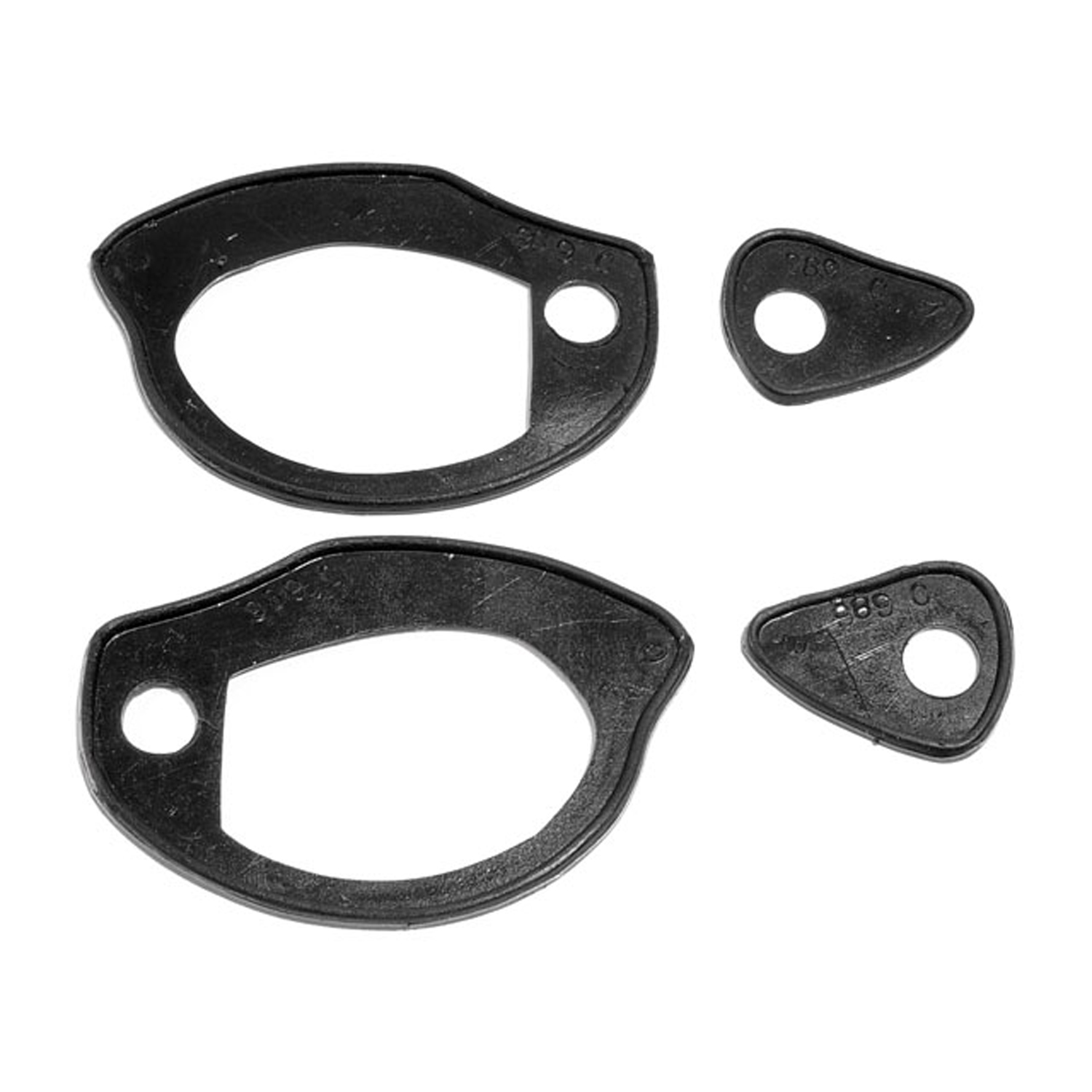 1964 Chevrolet Chevelle Door Handle Pads.  2-5/8 long  1-1/4 long.  Set RL-MP 989-C