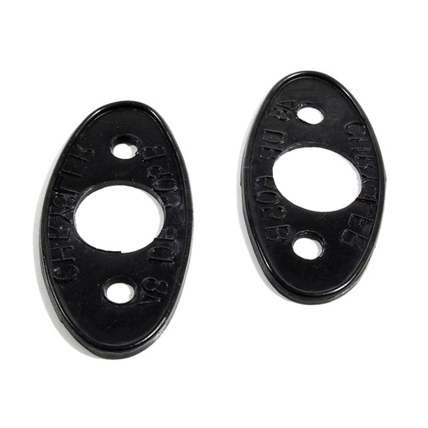1947 Chrysler Town & Country Door Handle Pads.  1-1/4 wide X 2-5/8 long.  Pair-MP 605-B